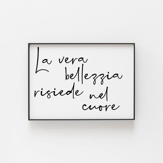 La Vera Bellezza Risiede Nel Cuore Art Print