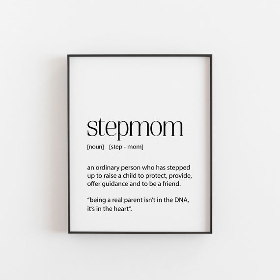 Stepmom Gift Definition Art Print, Wedding Gift