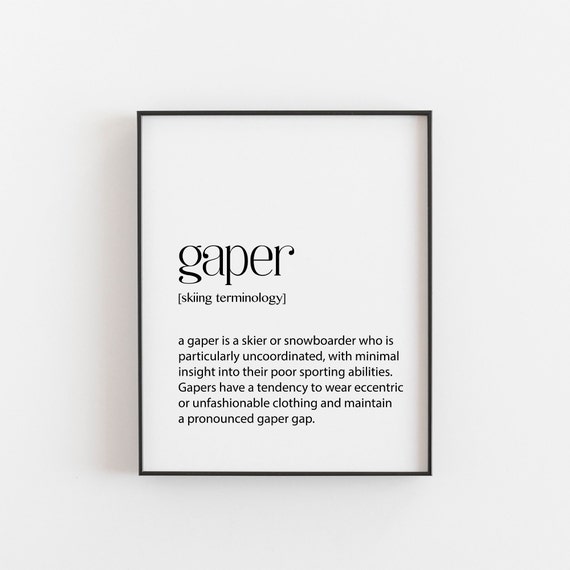 Skiing Art, Gaper Definition Sport Gift For Him