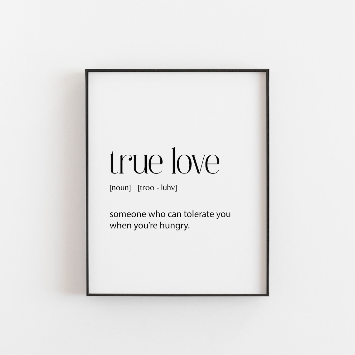 True Love Definition Art Print, Romantic Gift