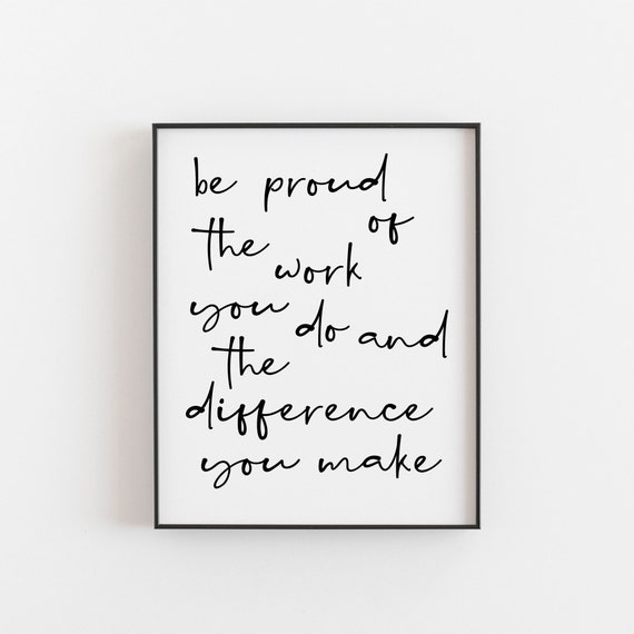 Teacher Gift Quote Thank You, Motivational Art Print