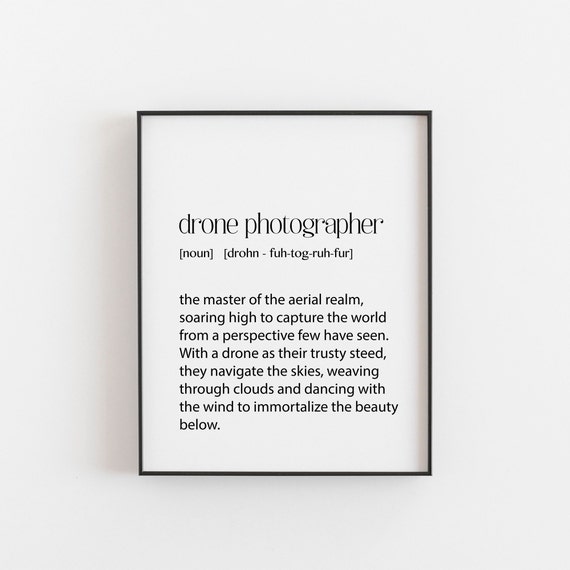 Drone Photographer Print Modern Minimalist Studio Decor Best Gift Appreciation Ideas For Her To Him Thank You Presents Leaving Or Birthday