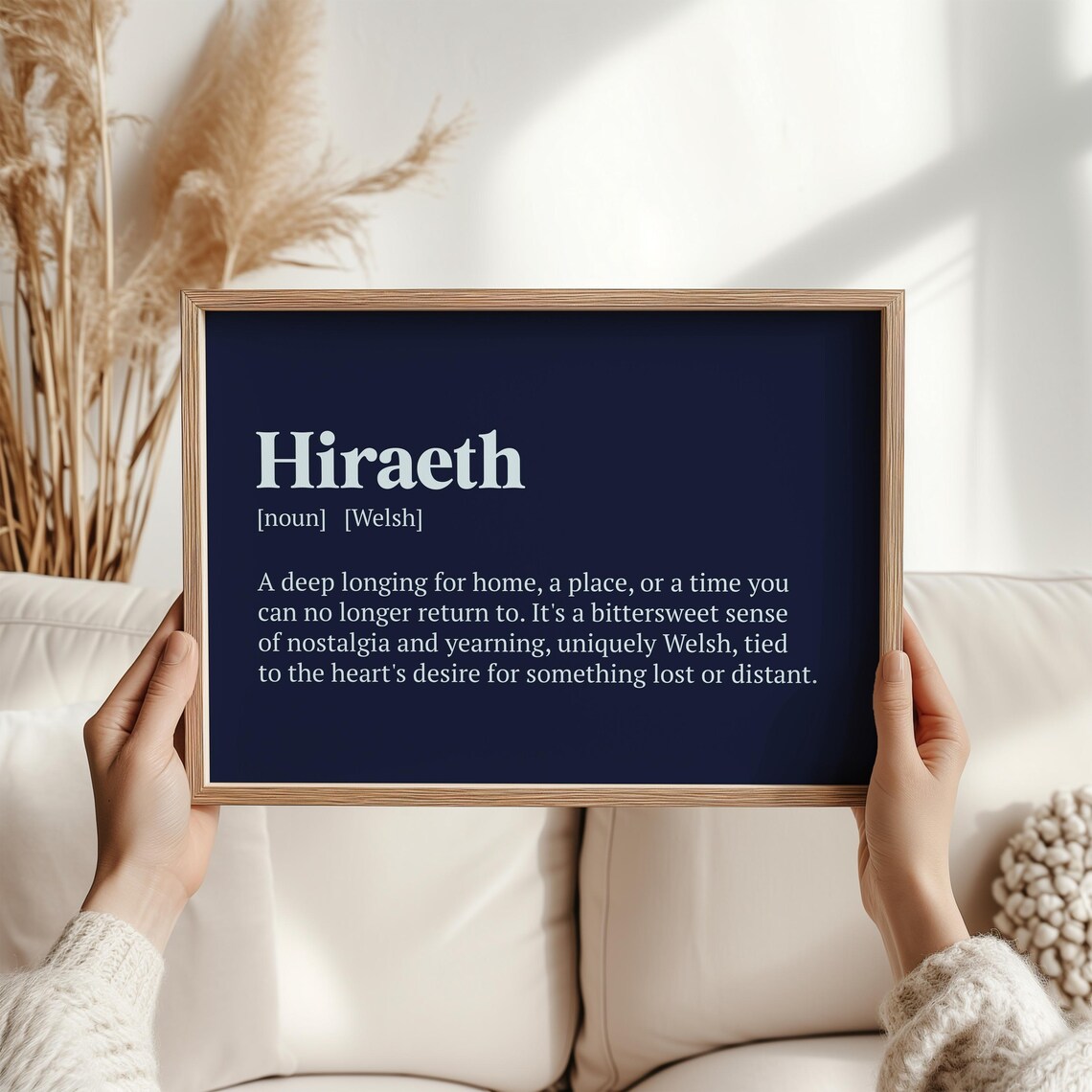 Hiraeth Welsh Nostalgia Quote Art Print, Sentimental - Image 5