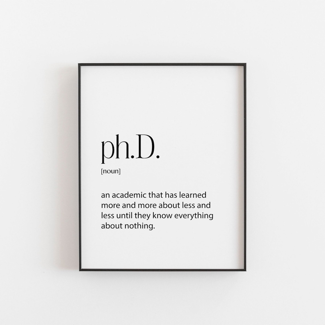 PhD Definition Graduation Gift Poster