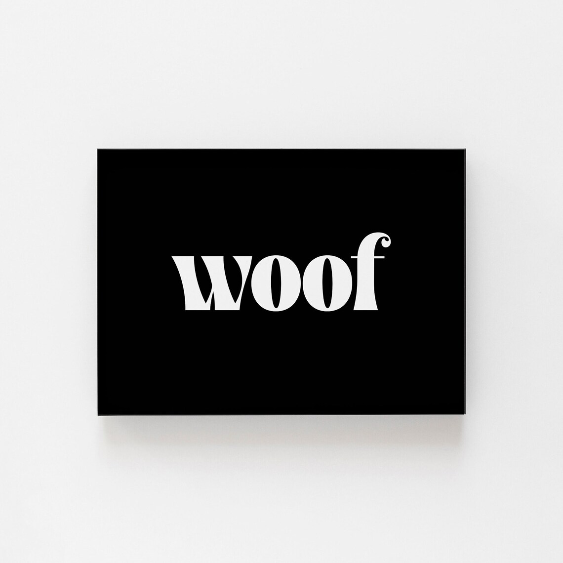 Dog Woof Print, Colorful Playful Dog Art Print
