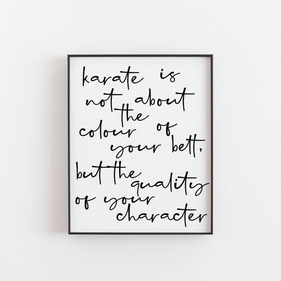 Karate Print, Japanese Culture Wall Art