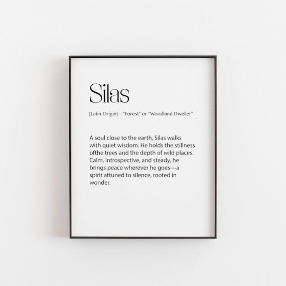 Silas Name Meaning Woodland Spirit Art Print