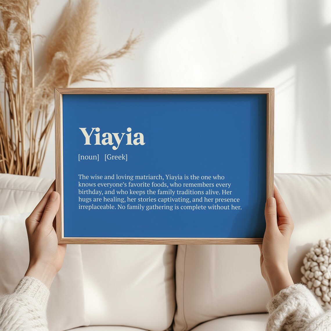 Yiayia Definition Print, Greek Grandmother Art Print