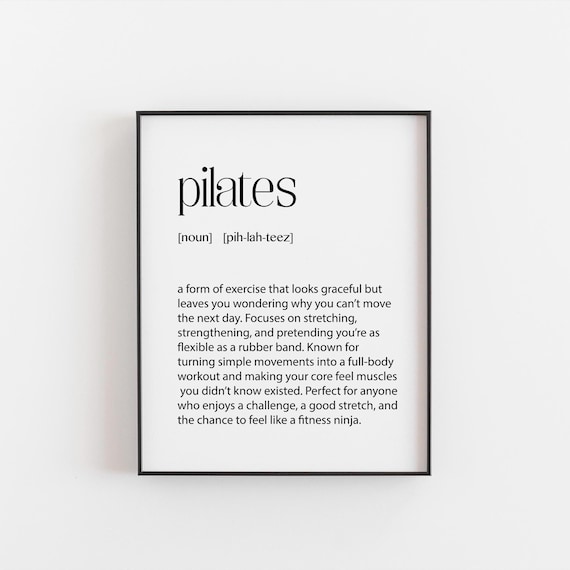Pilates Print Digital Download Funny Fitness Wall Art Gym Humor Decor Workout Quote For Studios Home Exercise