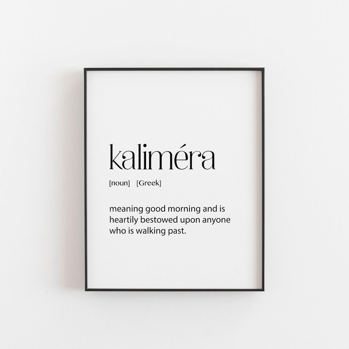 Greek Kalimera Travel Poster, Home Decor Print