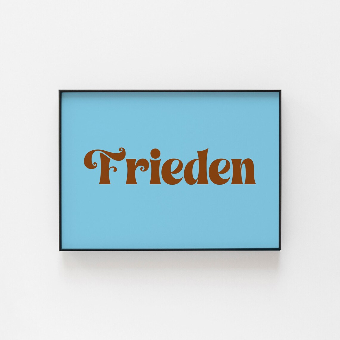 Frieden Typography Print Peace Deutsch Language Art Print German Family Housewarming Gift German Word Art Decor German Phrase - Image 2