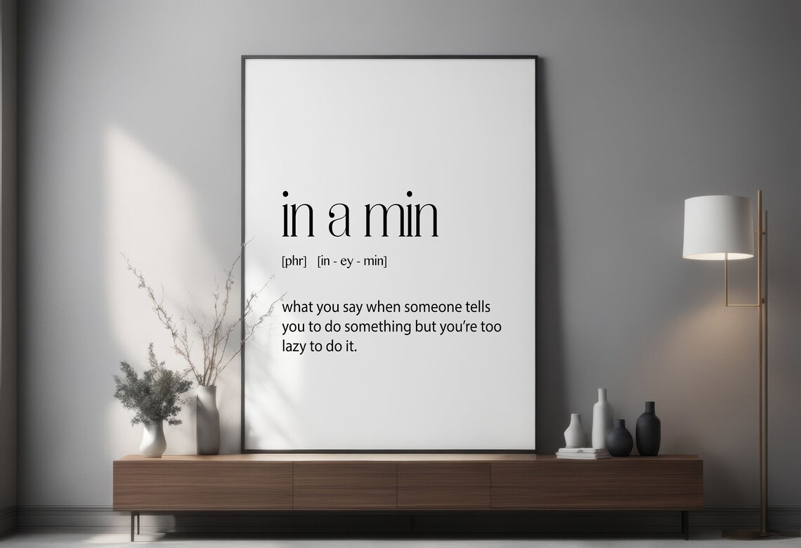 Teenager Bedroom Funny Definition Phrases Art Print