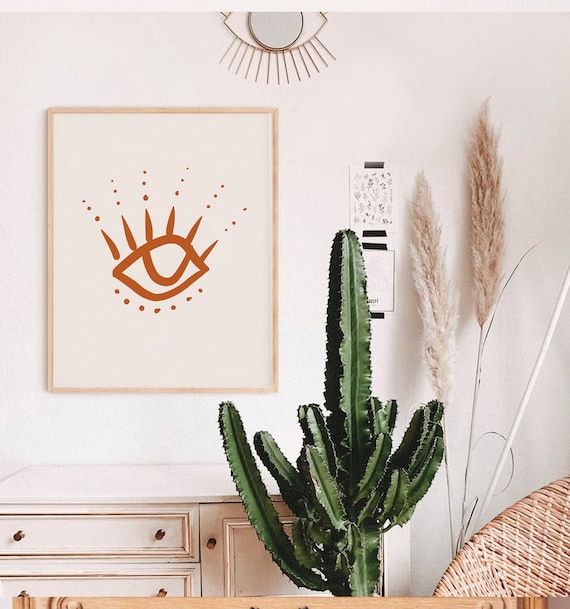 Eye Boho Wall Printabstract Bedroom Print Abstract Set Decor Prints Modern Room Neutral Art