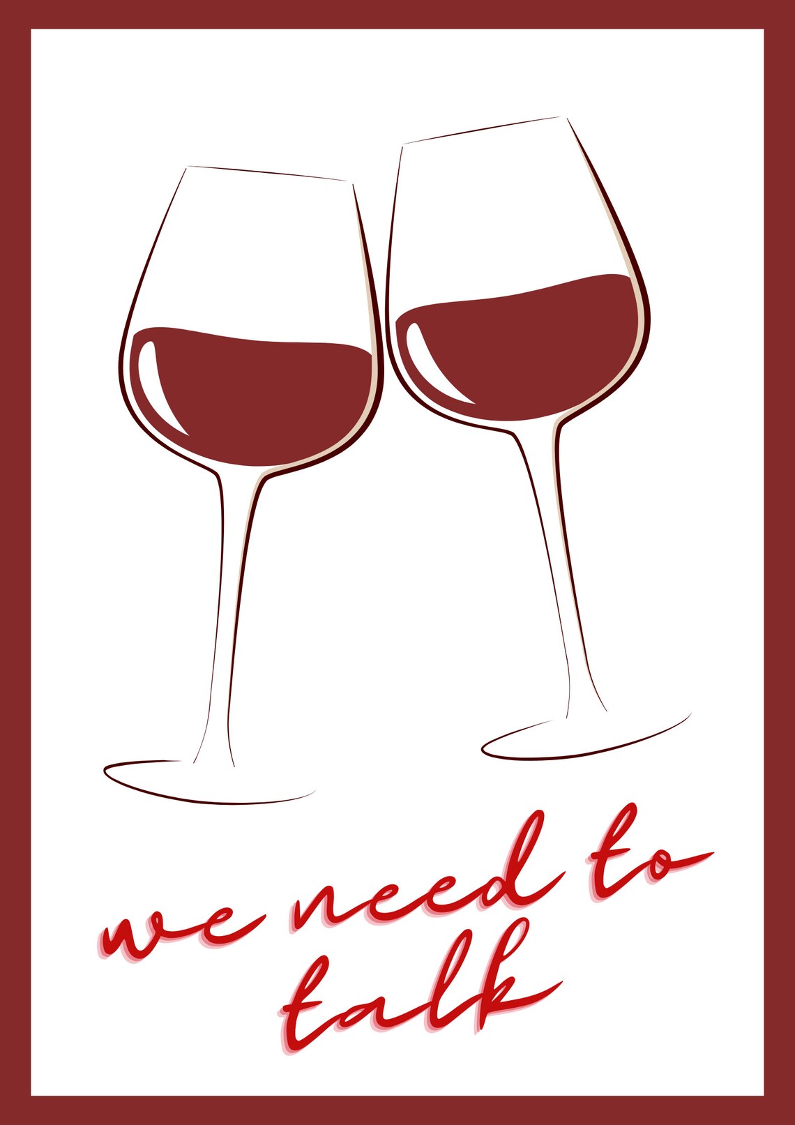 Bar Decor Wine Poster, Wine Wall Art - Image 2