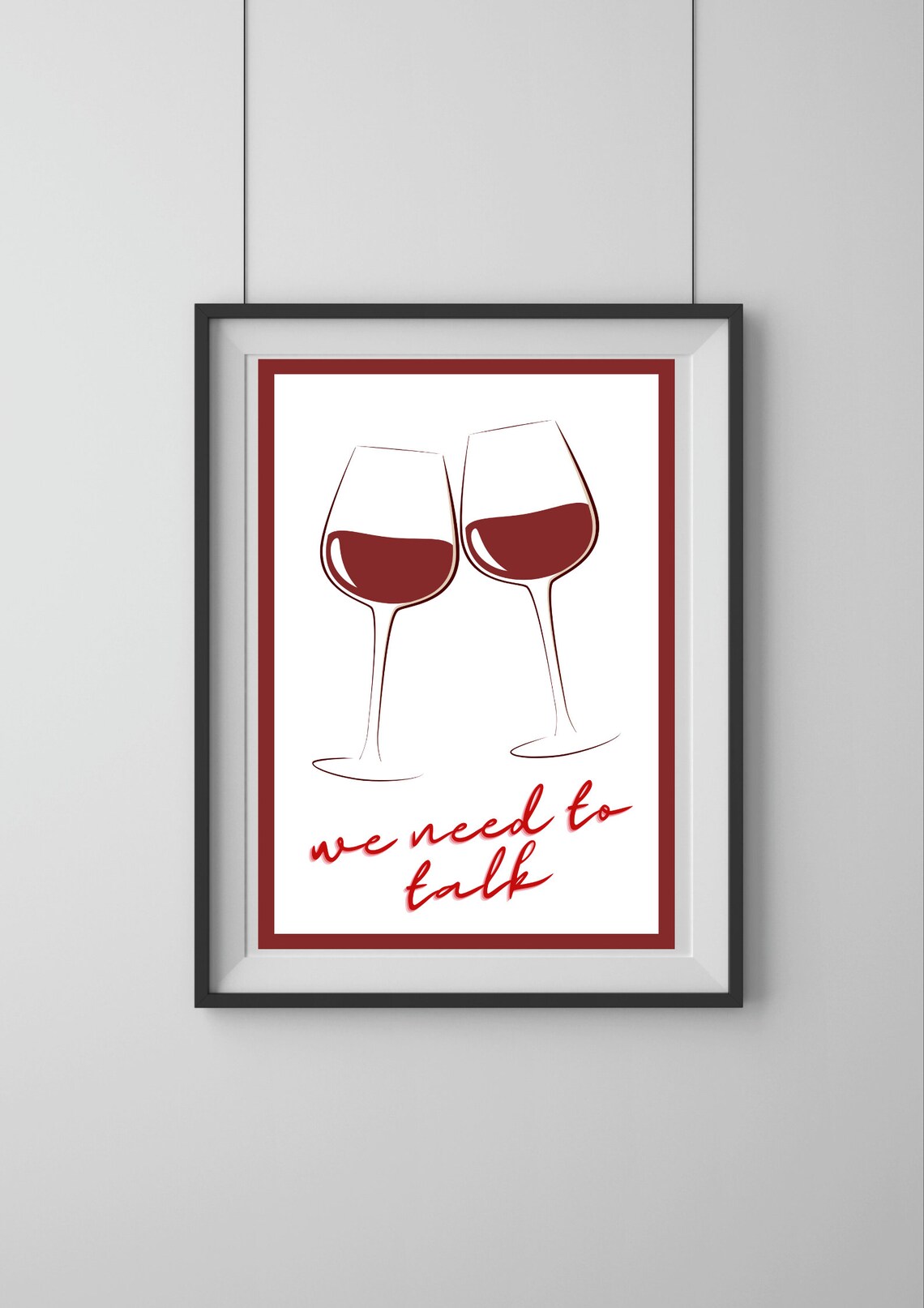 Bar Decor Wine Poster, Wine Wall Art