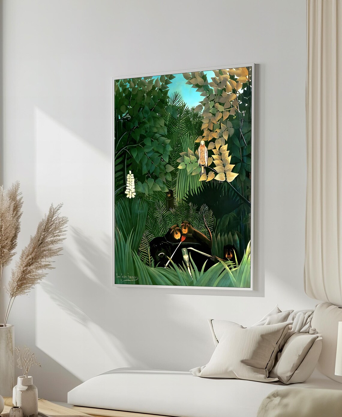 Henri Rousseau The Merry Jesters Jungle Monkeys Painting Poster