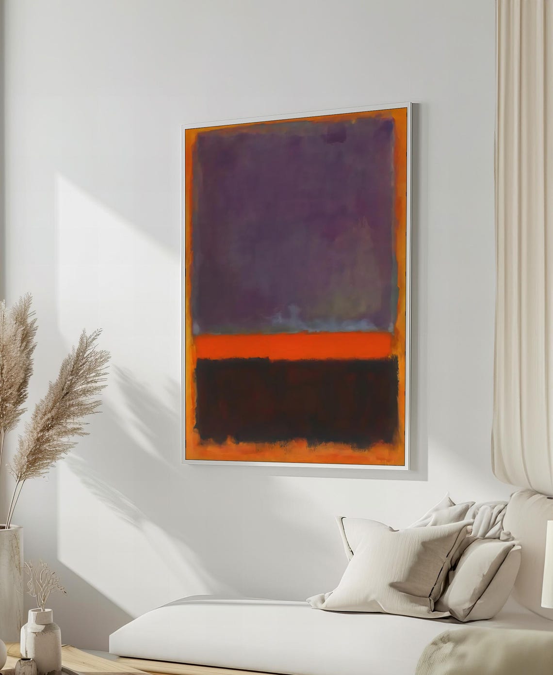 Mark Rothko Style Purple And Bold Orange Abstract Art Poster