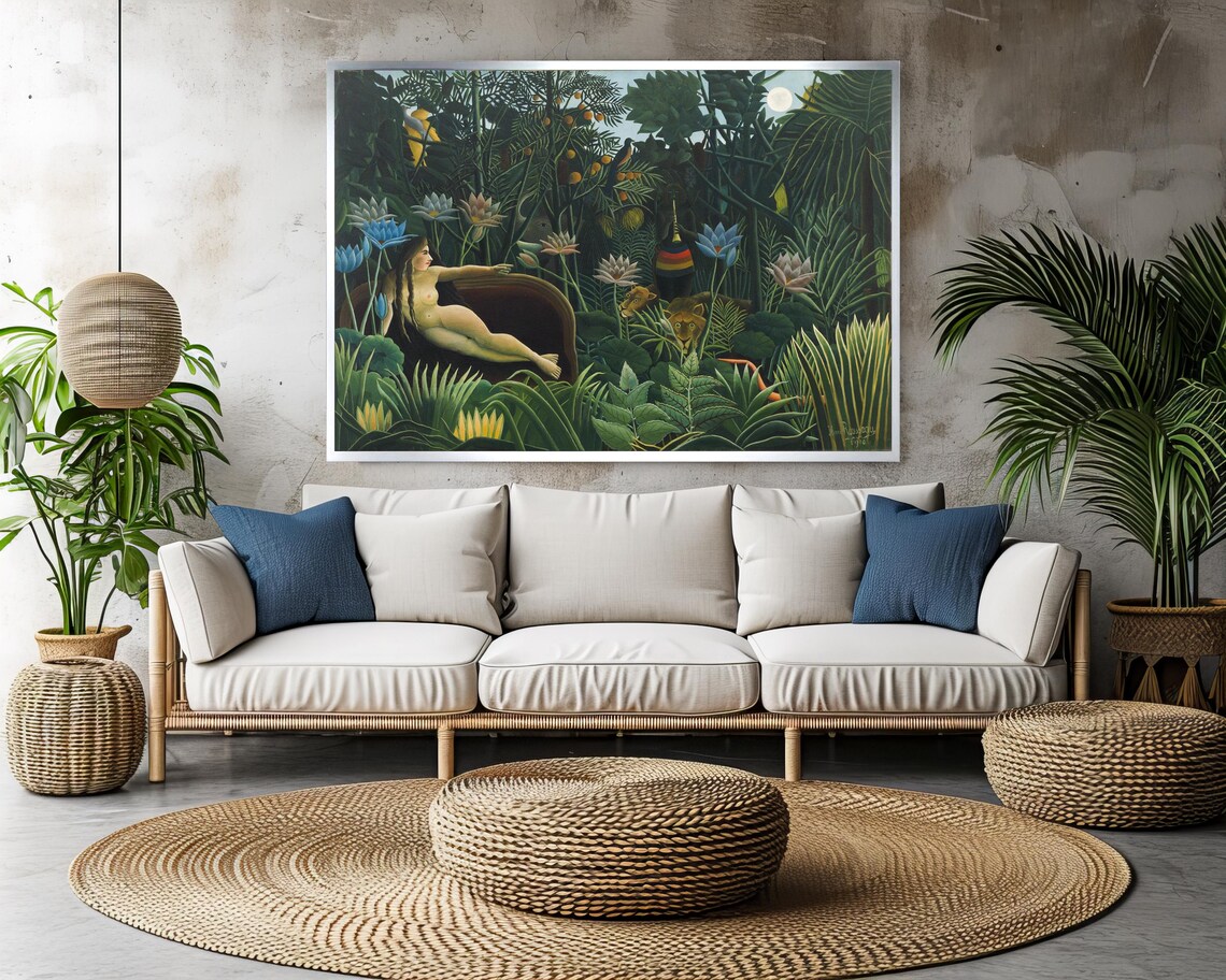 Henri Rousseau The Dream Jungle Fantasy Reclining Woman Poster - Image 3