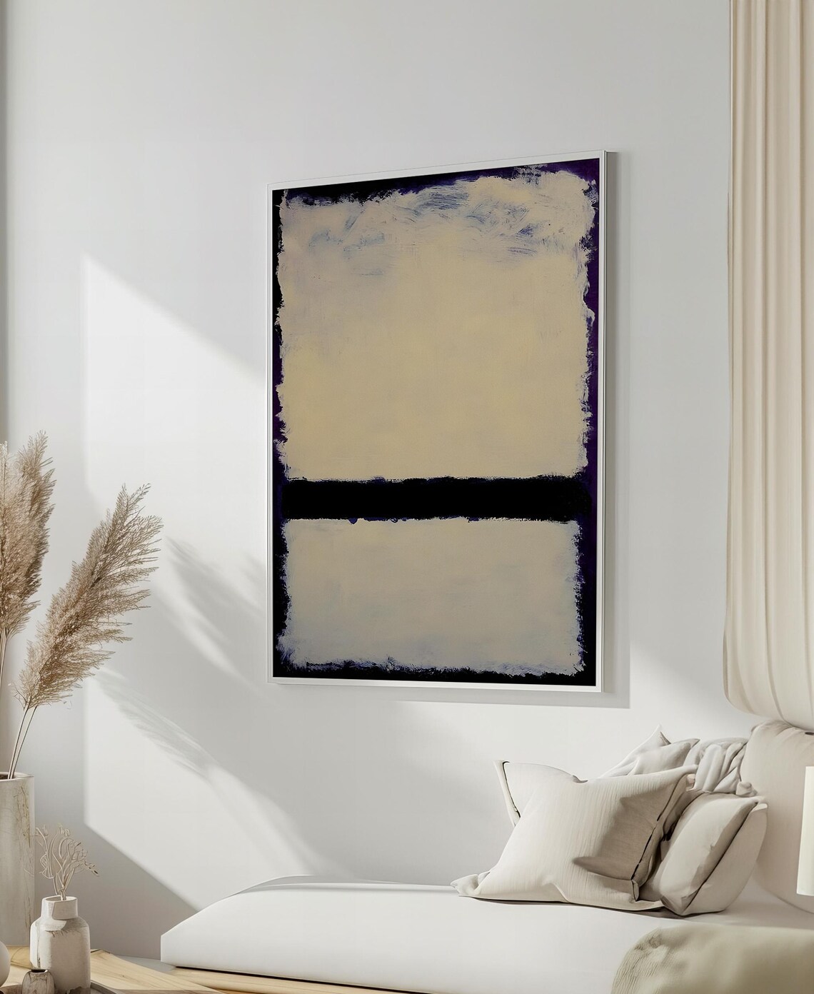 Mark Rothko Style Black And White Abstract Color Field Art Poster