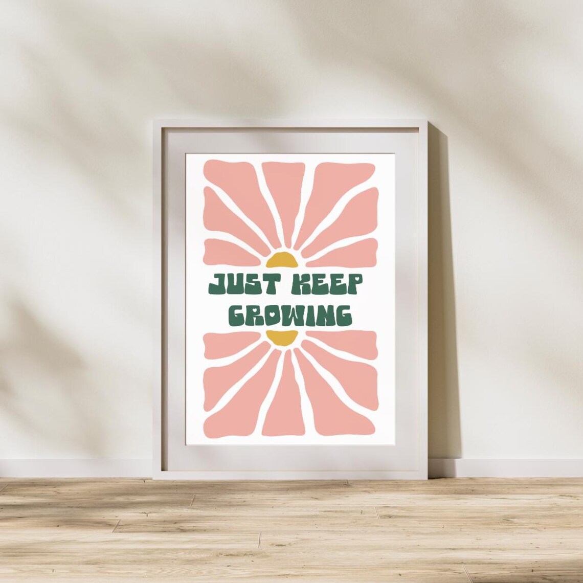 Just Keep Growing Motivational Quote Poster