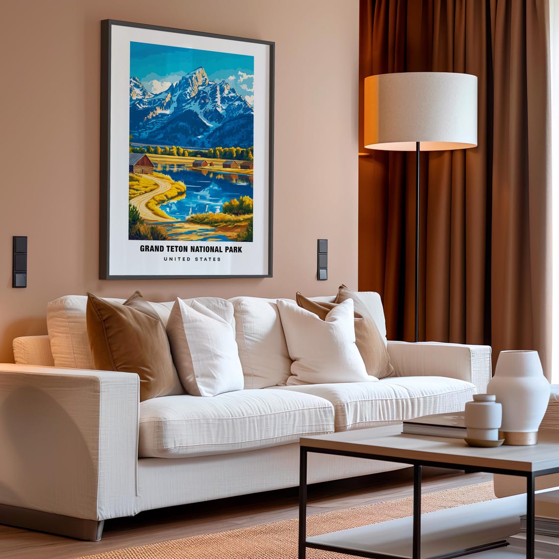 Grand Teton Print Wyoming Poster Grand Teton Views Grand Teton Landmarks Grand Teton City Wyoming Charm Grand Teton Beauty Wyoming - Image 4
