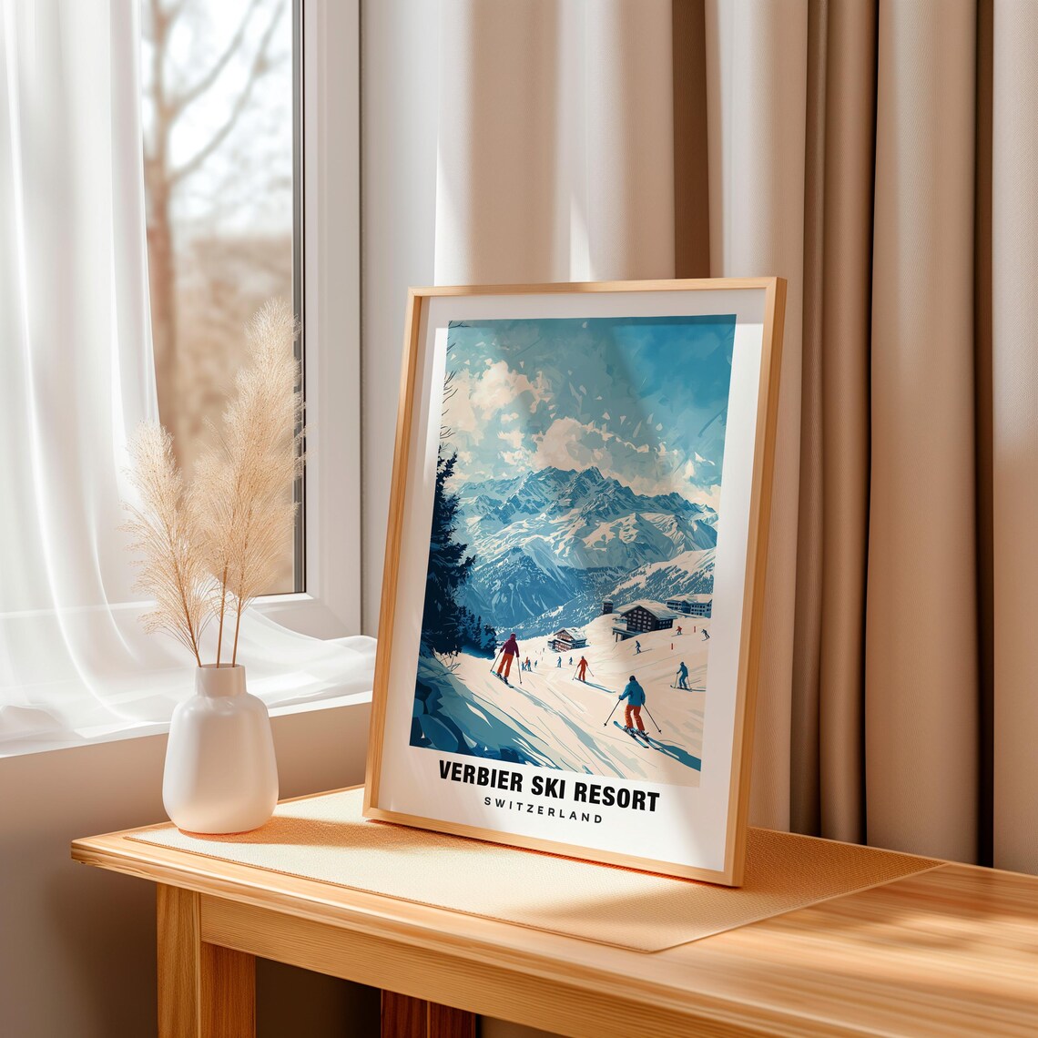 Verbier Ski Resort Print Switzerland Poster Verbier Views Verbier Ski Verbier Mountains Switzerland Charm Verbier Beauty Verbier Art - Image 3