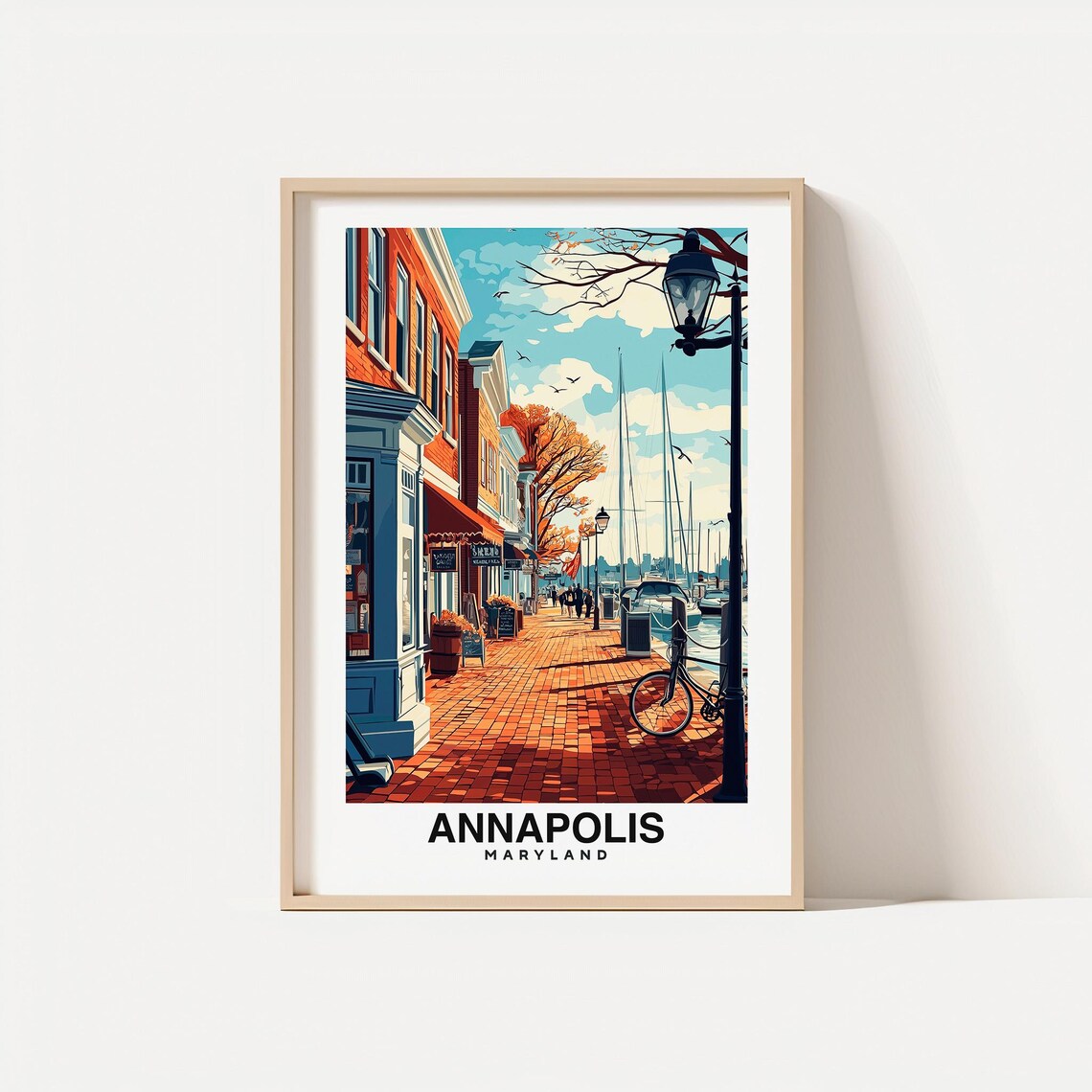 Annapolis City Print Annapolis Travel Poster Maryland Travel Gift Annapolis Maryland Poster Annapolis Gift Usa City