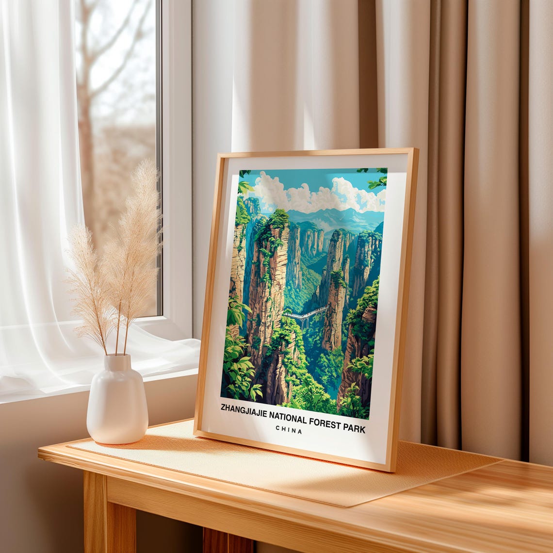 Zhangjiajie National Forest Park China Travel Print Wall Art China Print China Travel Art China National Park Poster - Image 3