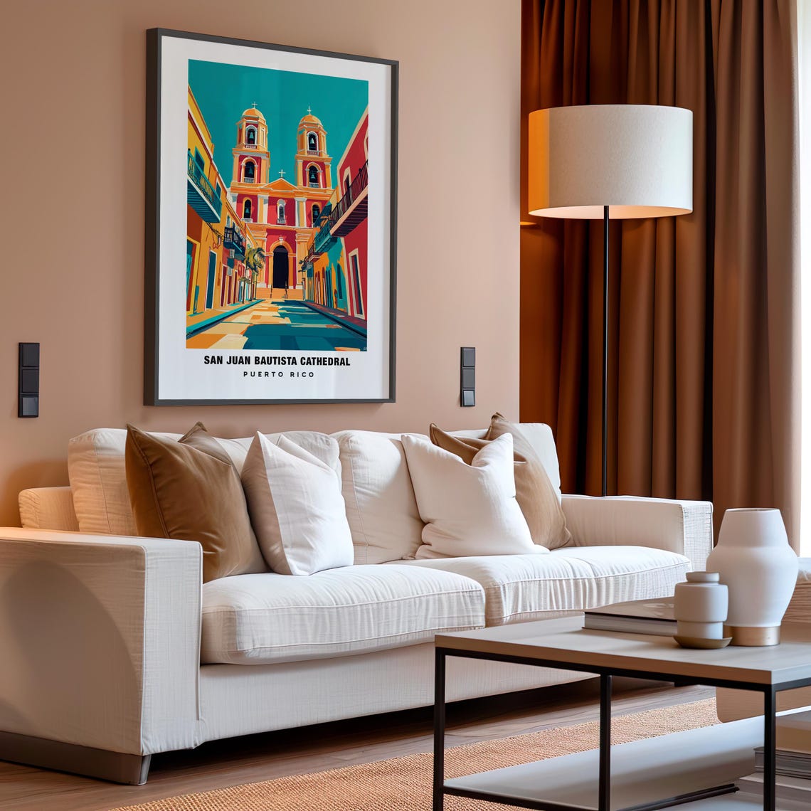 San Juan Bautista Print Puerto Rico Poster San Juan Bautista Views Cathedral Art Puerto Rico Charm San Juan Beauty Historic Landmark - Image 4