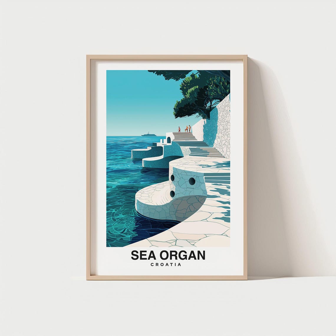 Sea Organ Travel Print Wall Art Zadar Croatia City Print Sea Organ Travel Gift Sea Organ Poster Travel Gift Print