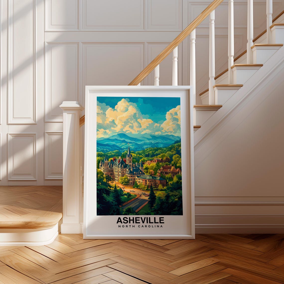 Asheville Travel Print North Carolina Travel Poster Asheville Travel Gift City Poster Carolina Culture