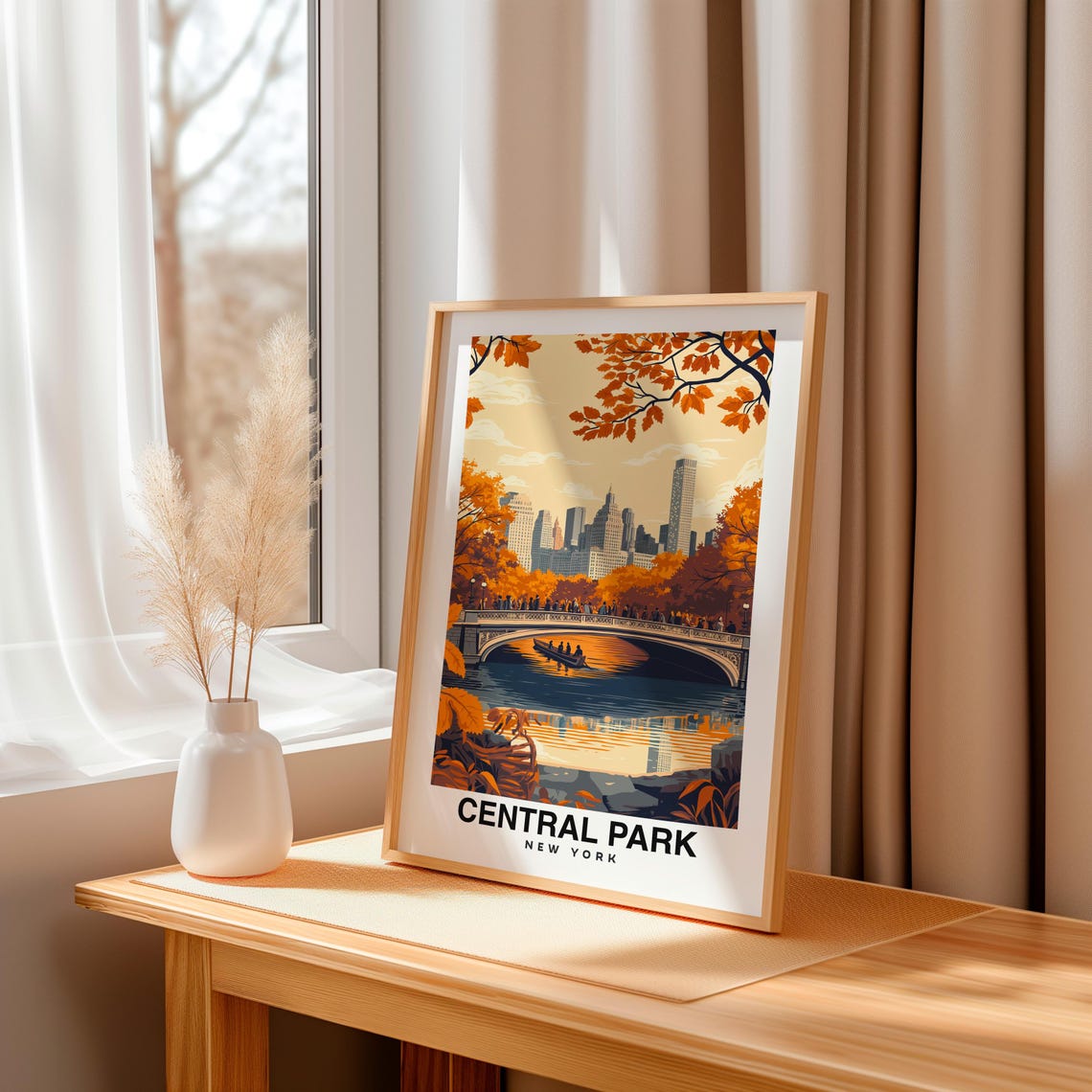 Central Park Print Usa Poster Travel Wall Art New York Poster Scenic Print Urban Decor Nature Art Cityscape Print Travel Poster - Image 3