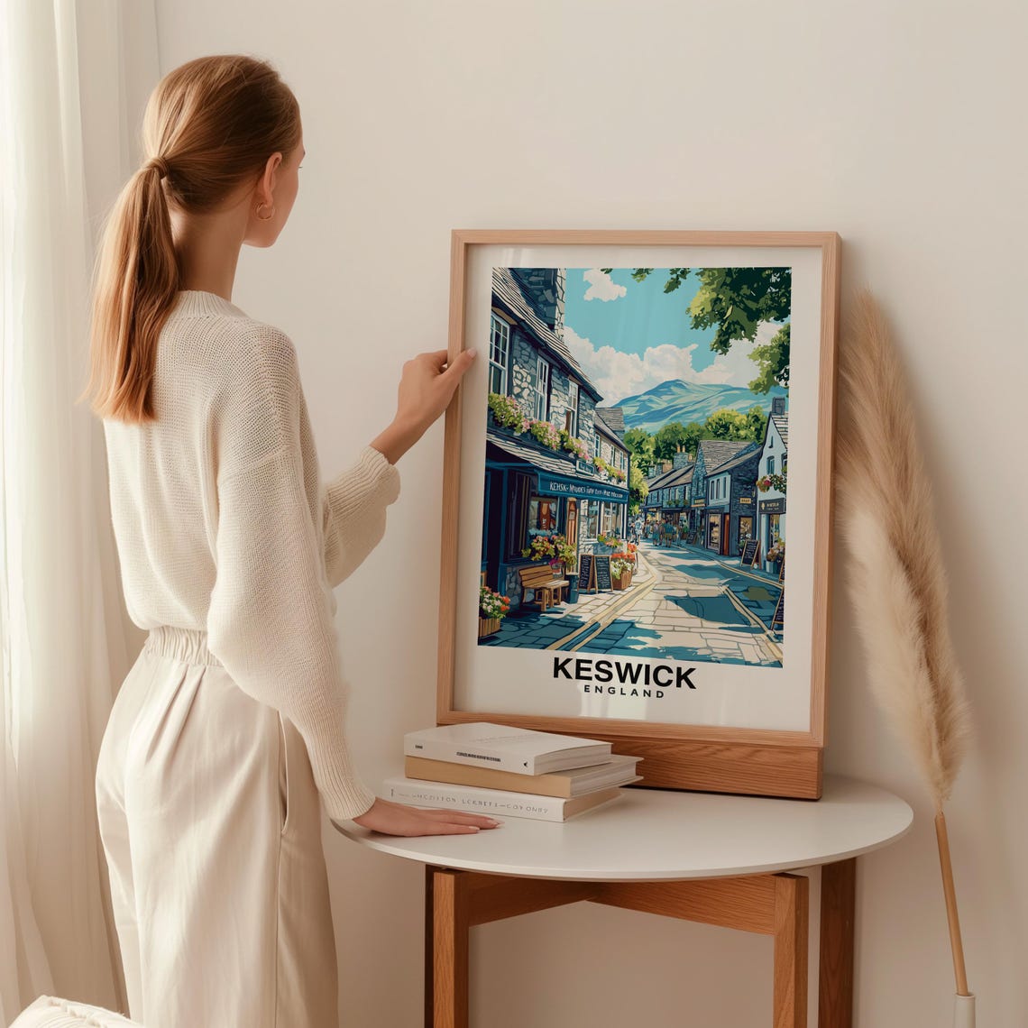 Keswick Lake District Travel Print Wall Art Keswick Lake District City Print Keswick Lake District Travel Gift Keswick Travel Gift - Image 2