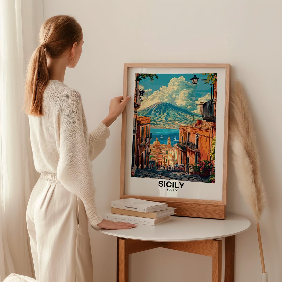 Sicily Travel Print Italy Travel Poster Sicily Travel Gift City Poster Italian Culture Sicily Poster - Image 2