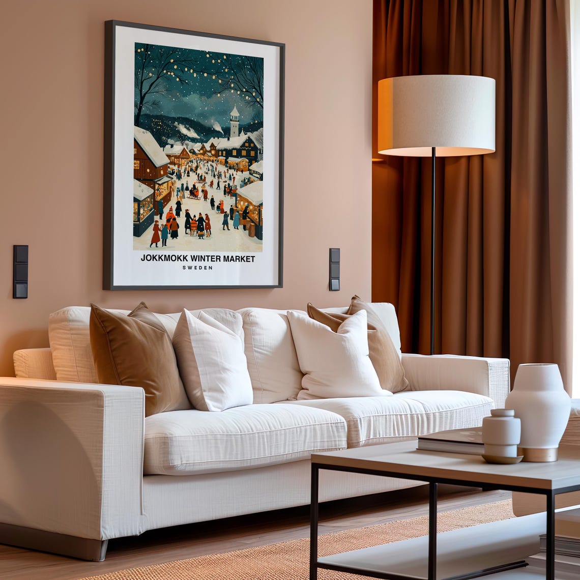 Jokkmokk Winter Market Travel Print Wall Art Jokkmokk Sweden City Print Jokkmokk Winter Market Travel Gift Wall Art - Image 4