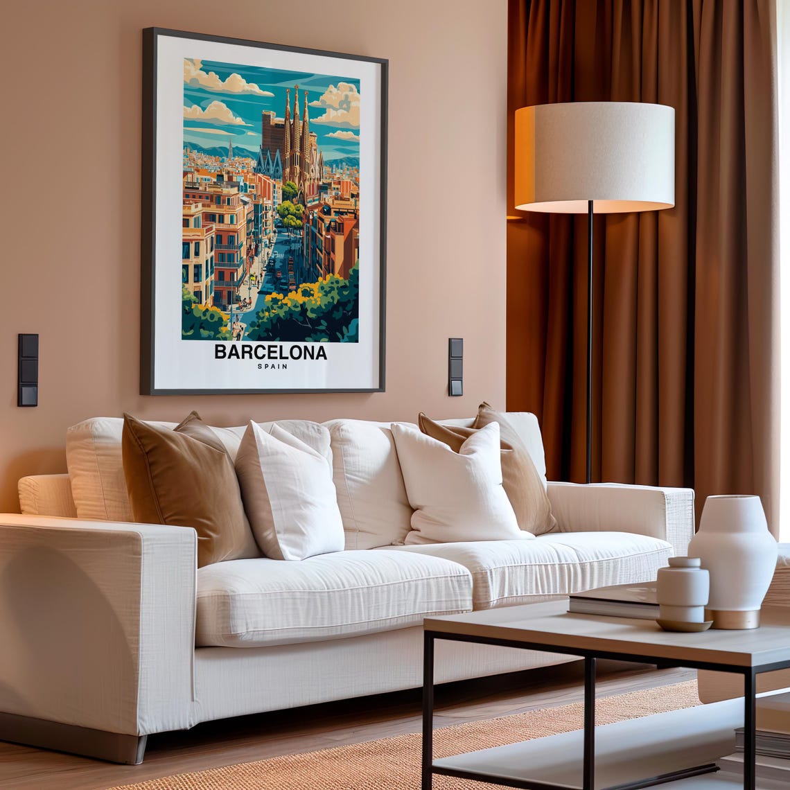 Barcelona Print Spain Poster Travel Wall Art Cityscape Print Europe Poster Urban Art Scenic Decor Architectural Print Travel Poster - Image 4