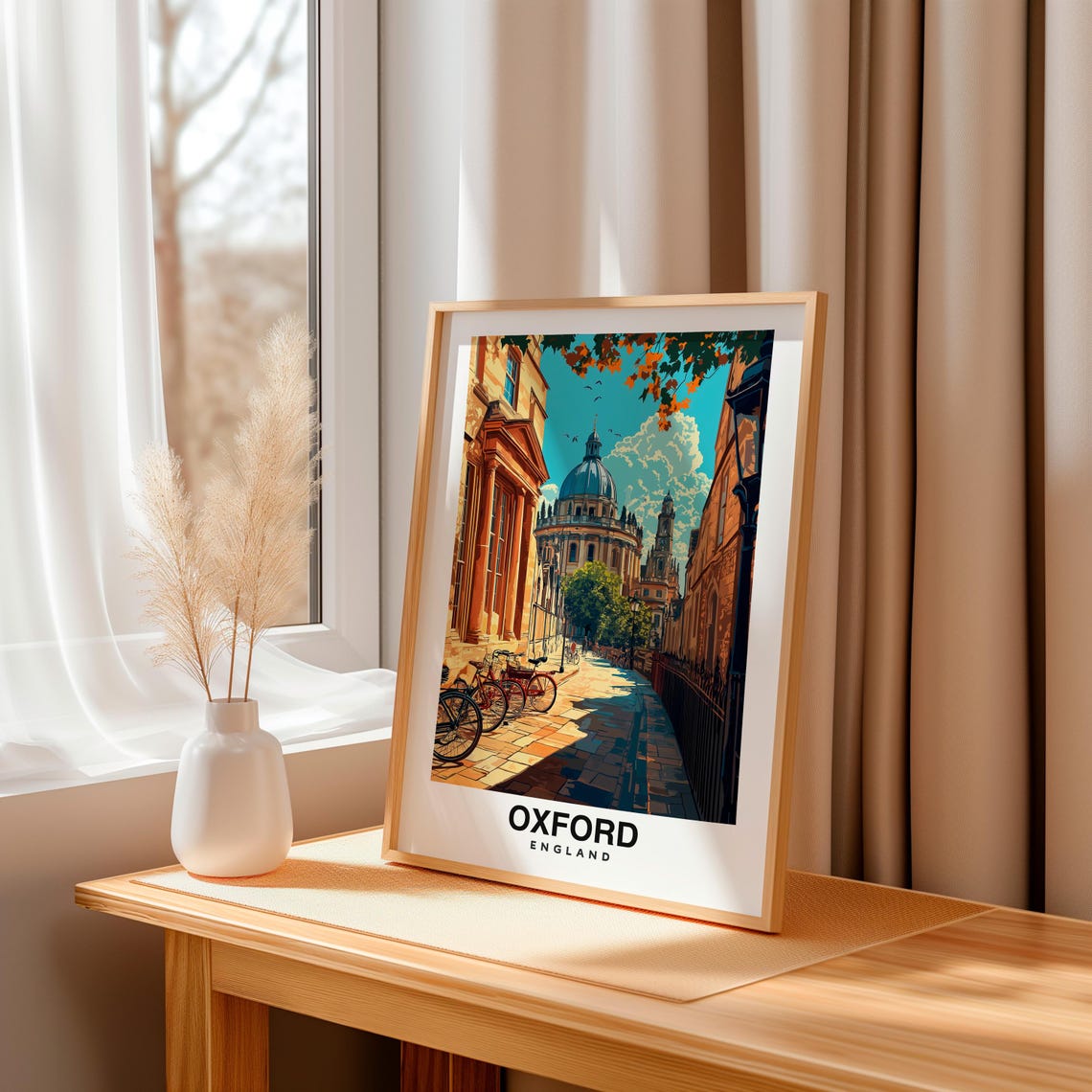 Oxford Travel Print Wall Art Oxford United Kingdom City Print Oxford Travel Gift Oxford City Poster Travel Gift - Image 3