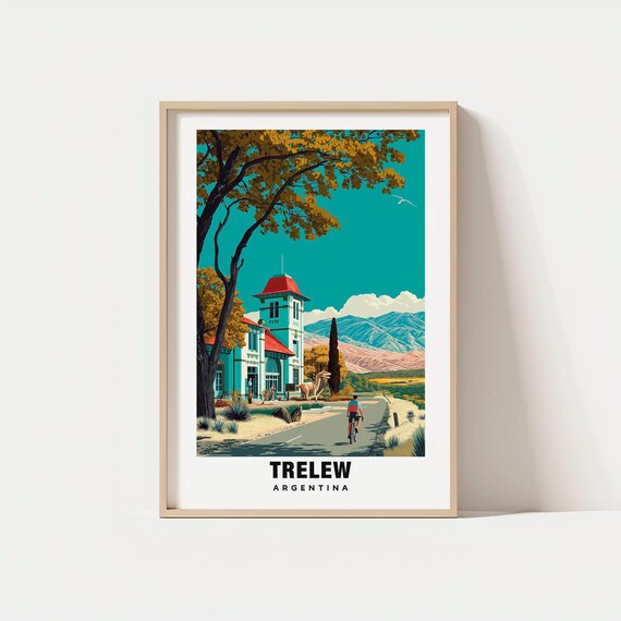 Trelew Print Argentina Poster Patagonian Views Cultural Charm Beauty Scenic Travel Decor Art