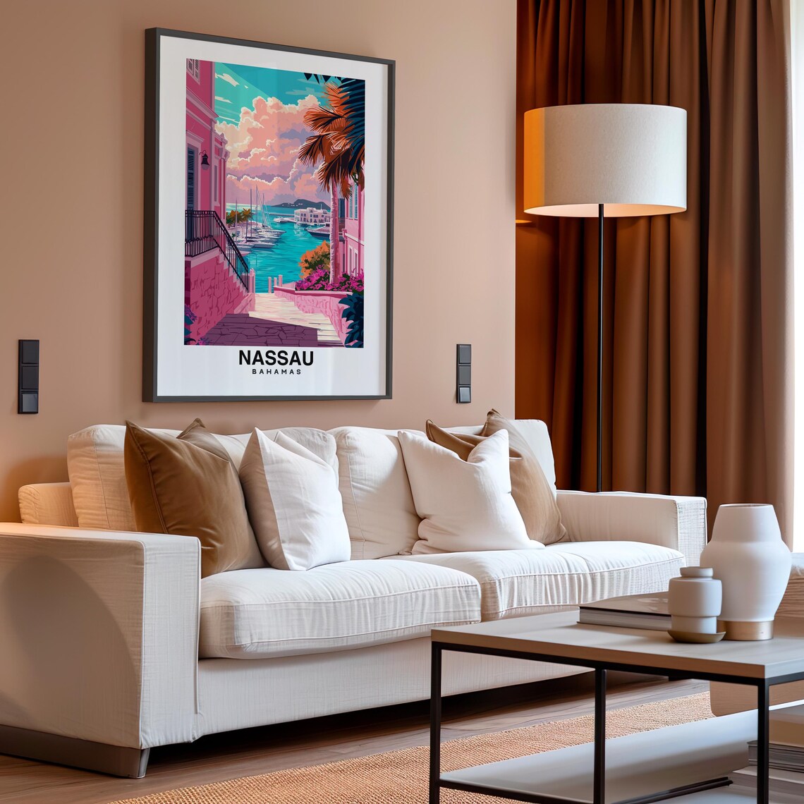 Nassau Travel Print Nassau Bahamas Travel Gift City Poster Wedding Gift Birthday Present Bahamas Culture - Image 4
