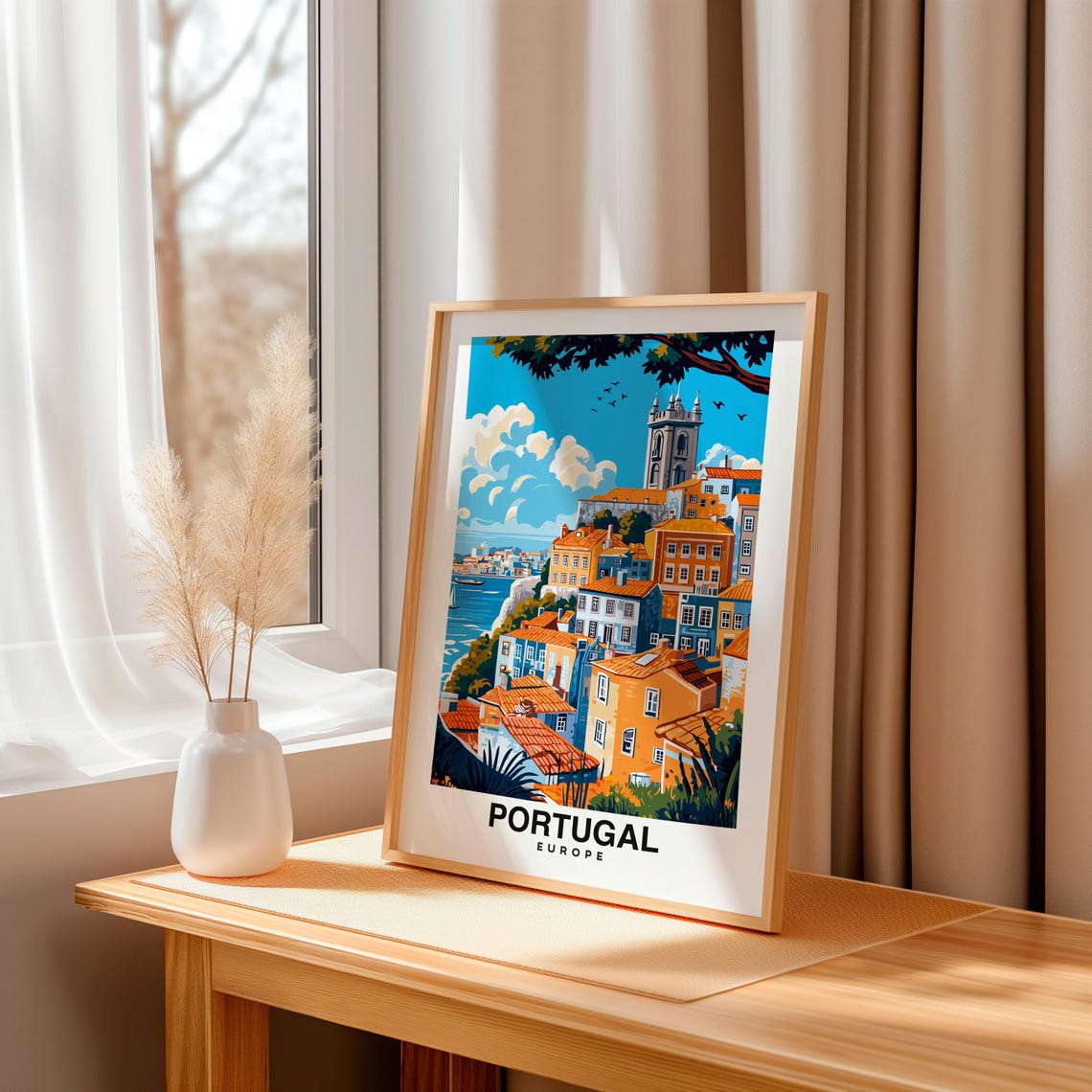 Portugal Poster Lisbon Lisbon Print Portugal Travel Gift Portugal Birthday Gift Wedding Gift Portugal Heritage - Image 3