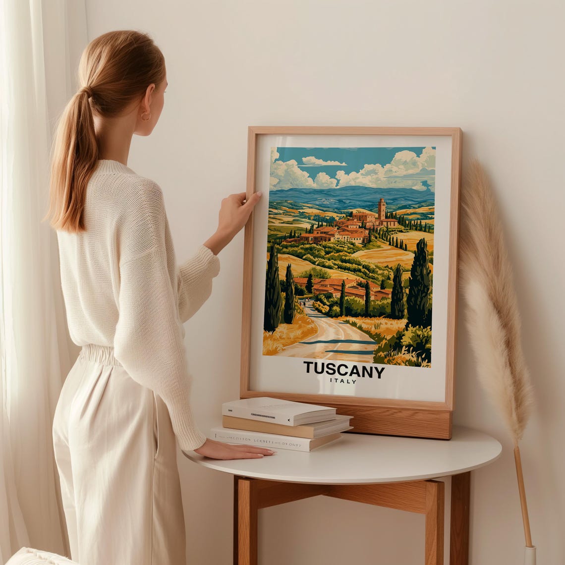 Tuscany Print Italy Poster Travel Wall Art Landscape Print Scenic Art Countryside Decor Vineyard View Travel Poster Italian Cul - Image 2