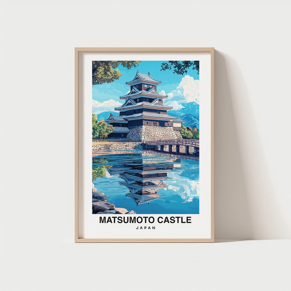 Matsumoto Castle Travel Print Wall Art Matsumoto Japan City Print Matsumoto Castle Travel Gift Matsumoto Castle Poster Travel Gift
