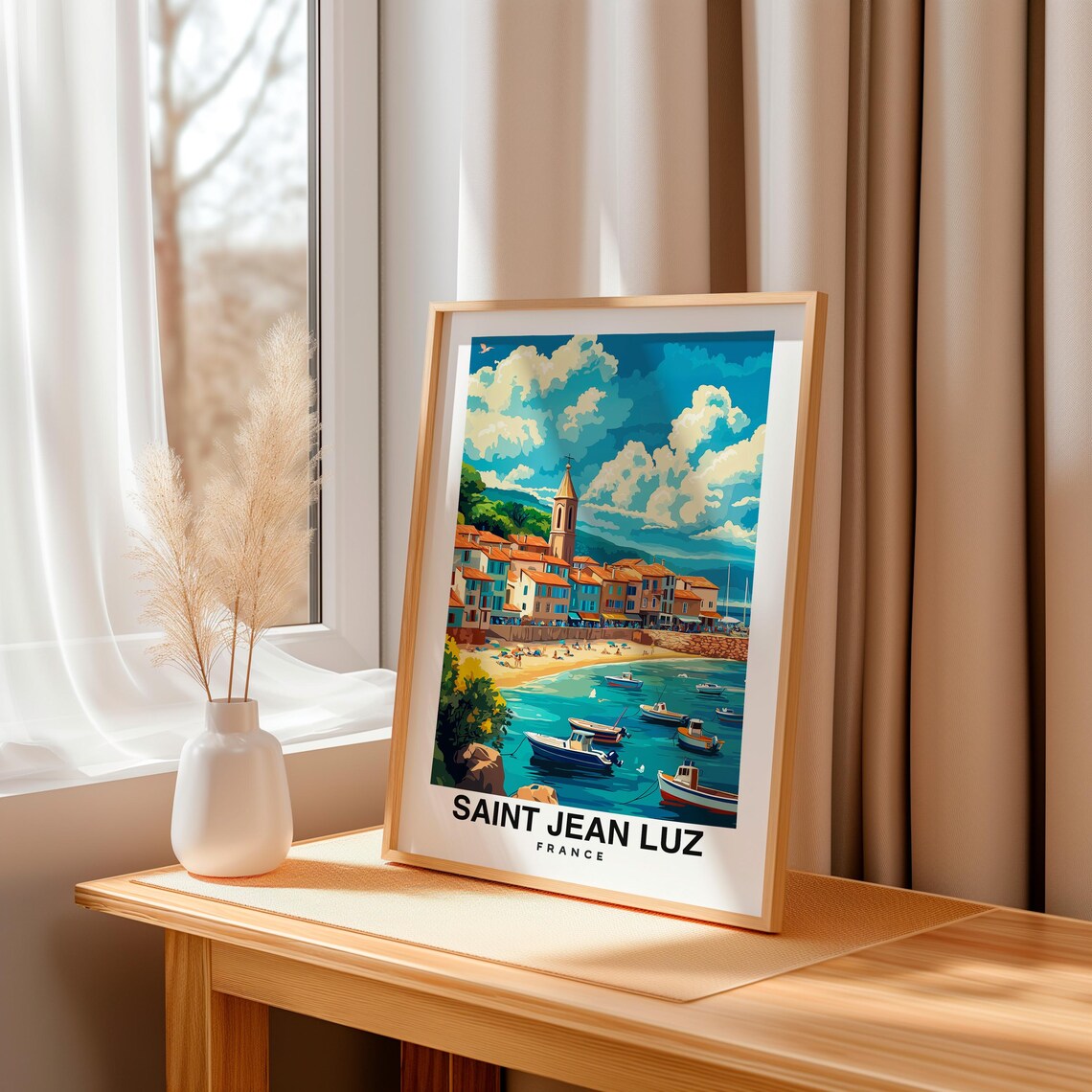 Saint Jean Luz Poster France France Print Saint Jean Luz Travel Gift Saint Jean Luz Gift Wedding Gift Birthday Gift - Image 3