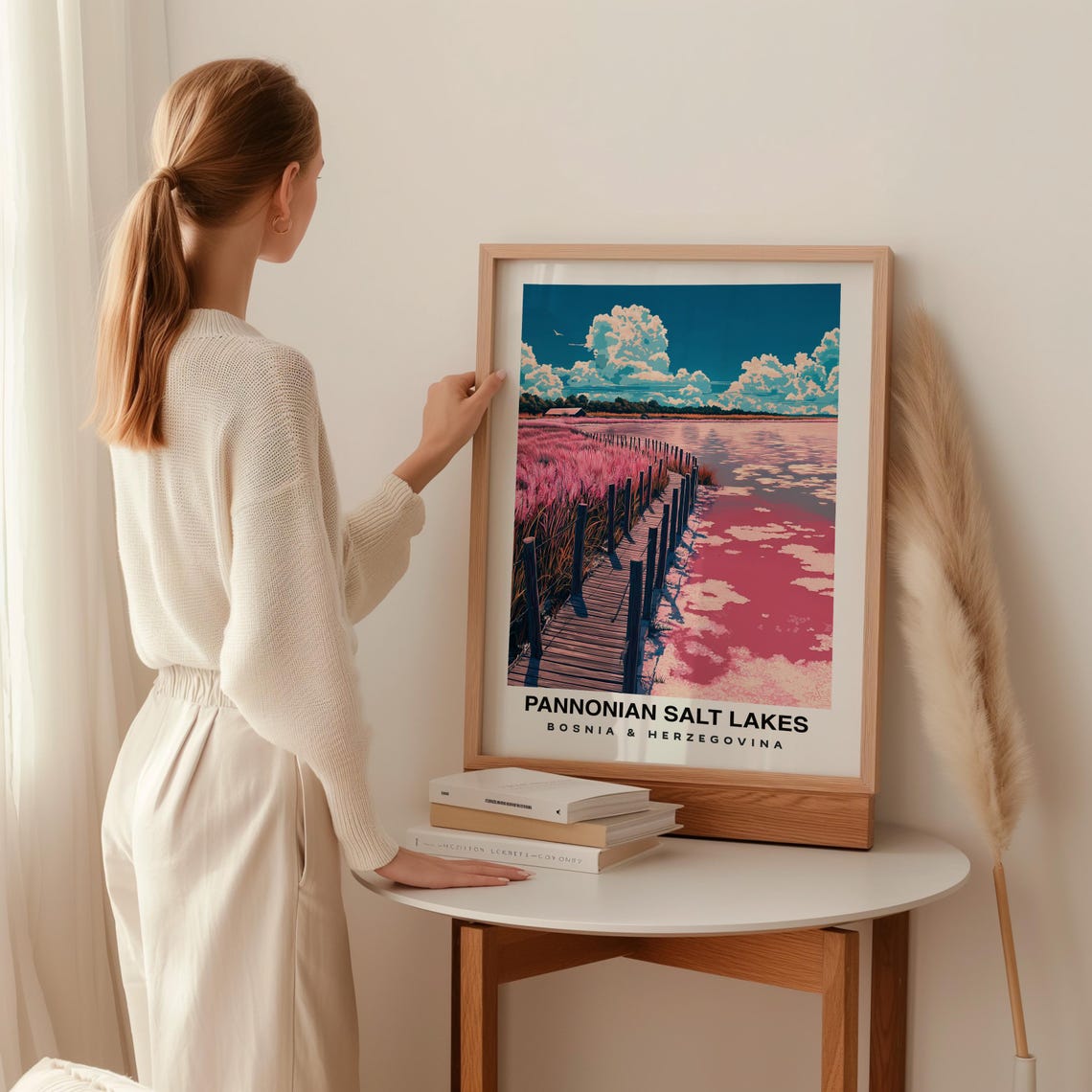 Pannonian Salt Lakes Travel Print Wall Art Tuzla Bosnia And Herzegovina City Print Pannonian Salt Lakes Travel Gift - Image 2