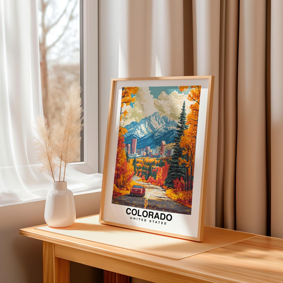 Colorado Print Usa Poster Travel Wall Art Nature Print Mountain Poster Scenic Art Landscape Decor Travel Poster Colorado Poster - Image 3