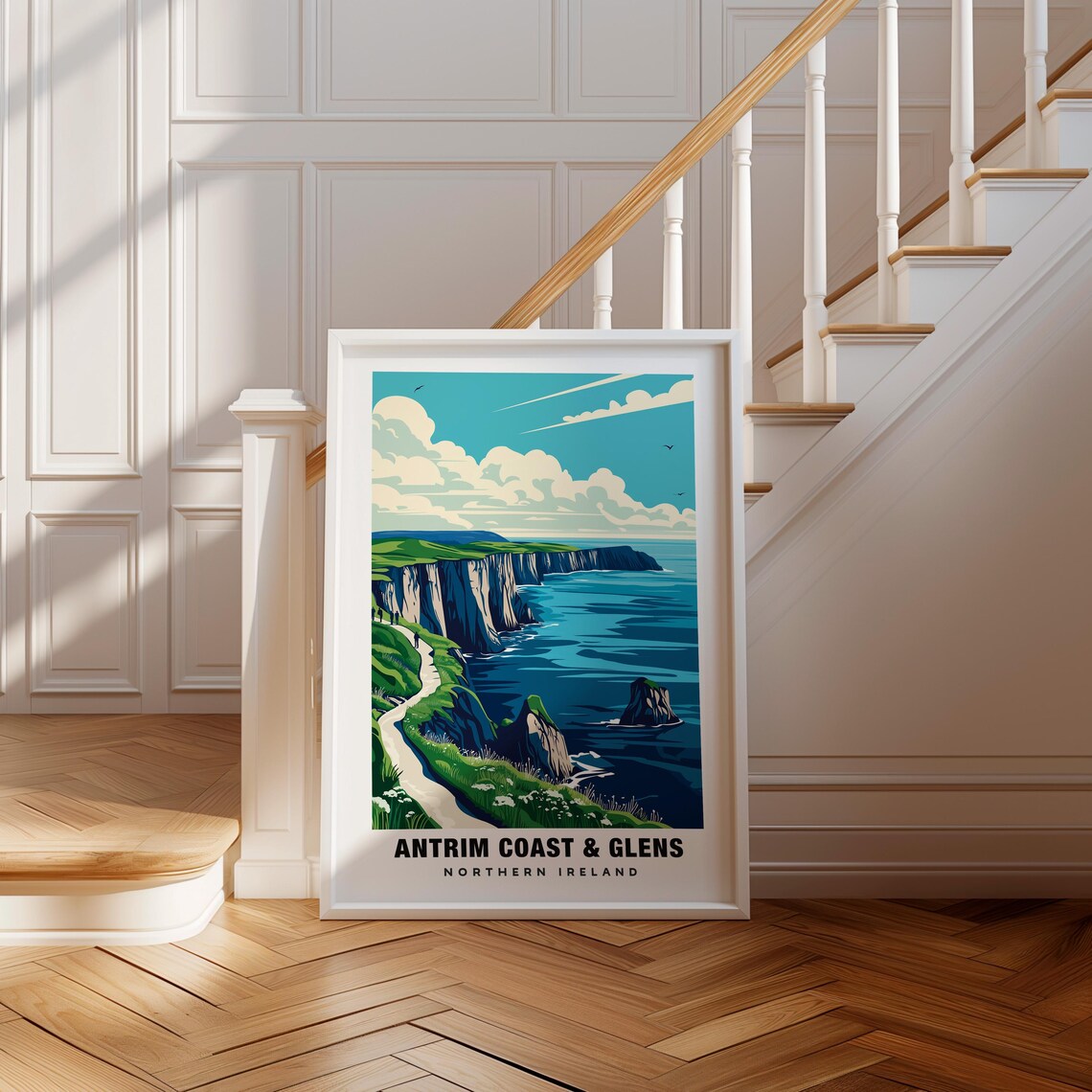 Antrim Coast Glens Print Northern Ireland Poster Antrim Coast Views Antrim Glens Antrim Coastline Northern Ireland Charm Antrim