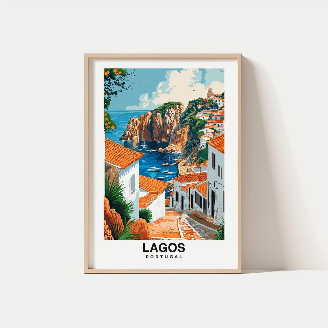 Lagos Print Wall Art Portugal Portugal Print Lagos Travel Gift Lagos Poster Birthday Gift Portugal Heritage