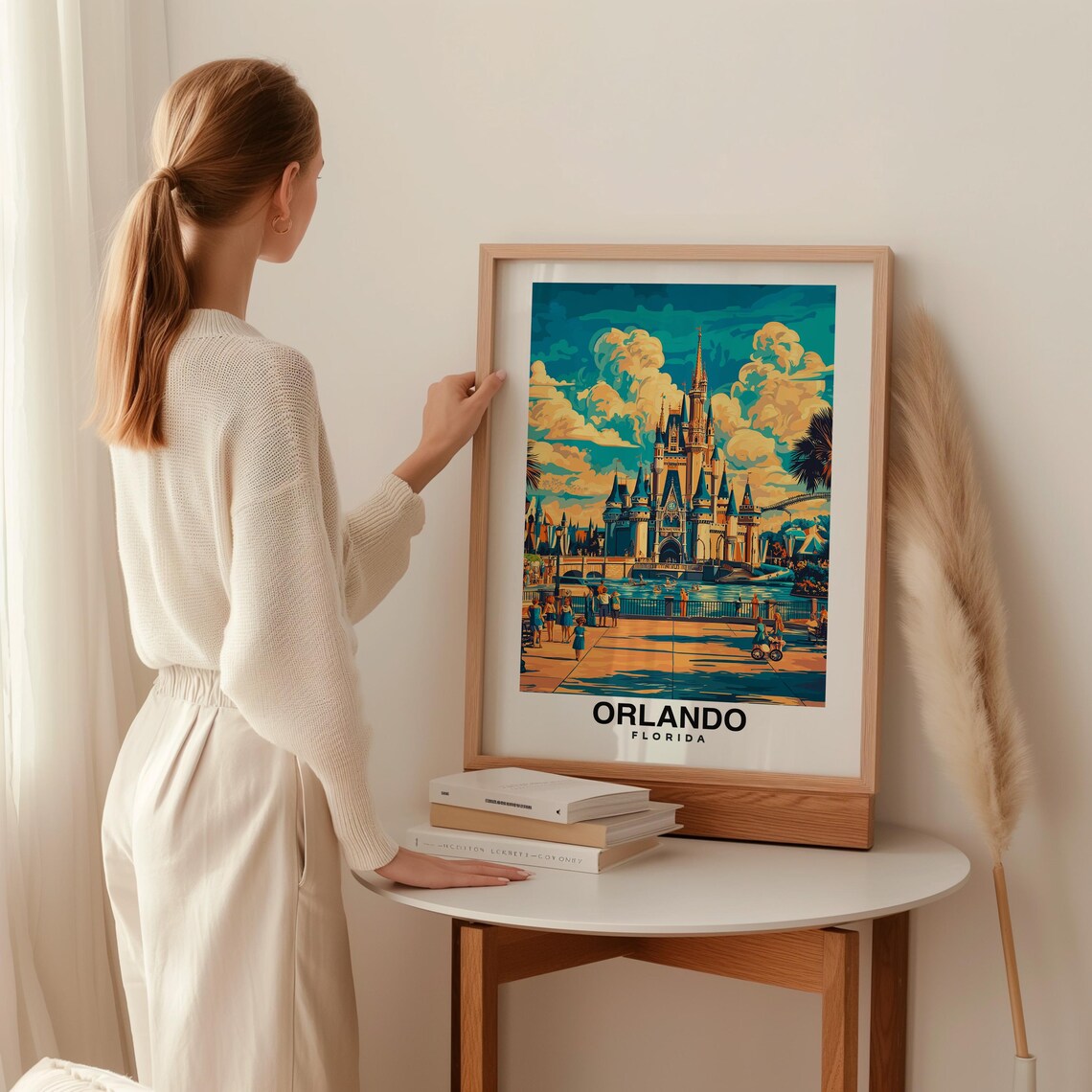 Orlando Travel Poster Florida Wall Art Mid Century Modern Decor Eclectic Home Styling Trendy Travel Prints United States Culture Poster - Image 2