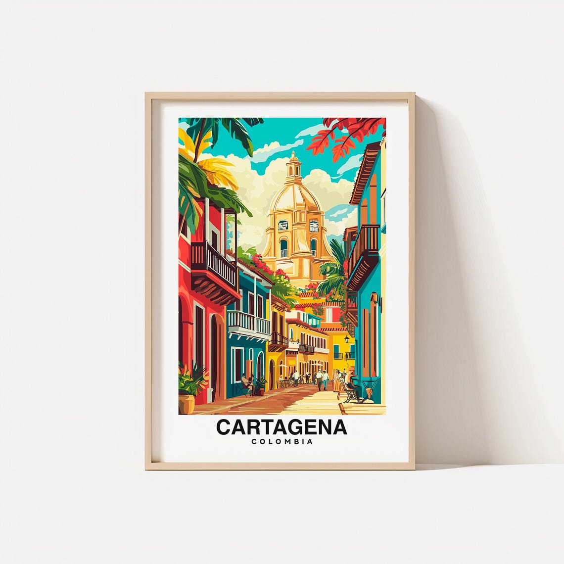 Cartagena City Print Cartagena Travel Poster Colombia Travel Gift Cartagena Colombia Poster Cartagena Gift Colombia