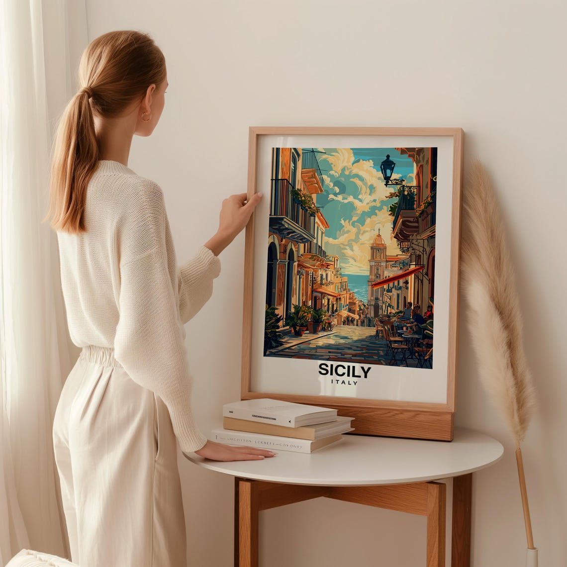 Sicily Print Italy Poster Travel Wall Art Island Print Europe Poster Coastal Art Mediterranean Decor Scenic Print Travel Poster - Image 2